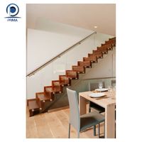 Escalier flottant élégant avec système de fixation caché pour villa moderne ou intérieur de maison duplex