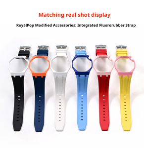 <span class=keywords><strong>Correa</strong></span> de Reloj de Caucho FKM de Nuevo Diseño para Ap&<span class=keywords><strong>Swatch</strong></span> Royal POP 2 en 1, <span class=keywords><strong>Correa</strong></span> y Caja, <span class=keywords><strong>Correa</strong></span> de Reloj Deportiva de Lujo Resistente al Agua - Product Image 2