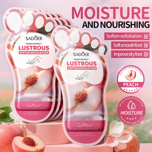 <span class=keywords><strong>Masque</strong></span> exfoliant <span class=keywords><strong>hydratant</strong></span> pour les pieds à la pêche naturelle, chaussettes de spa pour éliminer les peaux mortes - Product Image 1