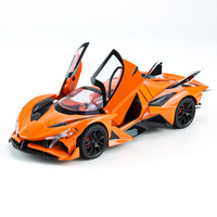 Voiture miniature en métal moulé sous pression, échelle 1:24, modèle de voiture en alliage, Pollo EVO, voiture jouet à tirer en arrière, collection de voitures