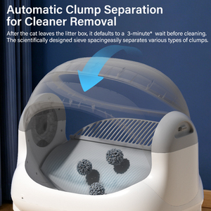 Bac à litière pour chat automatique autonettoyant, contrôlé par application intelligente, conception à ouverture supérieure, capacité <span class=keywords><strong>de</strong></span> 65 L, fonctionnement silencieux, sans odeur, gestion des <span class=keywords><strong>d</strong></span>échets - Product Image 3