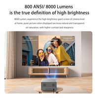 Projecteur LED CRE U1 4K 8000 Lumens Android 11 pour cinémas maison, bureaux, camping en plein air, haut-parleurs intégrés, portable