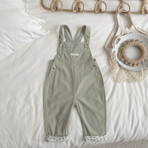 Babymeisje Lente Herfst Mouwloos Ademend Polyester Jumpsuit Letterpatroon Broekbenen 1-3Y Casual mode-overalls - Product Image 5