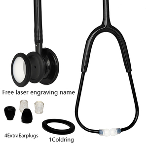 Estetoscopio de conversión de frecuencia de acero inoxidable, estetoscopio médico personalizado de doble cara para cardiólogos, OEM - Product Image 1