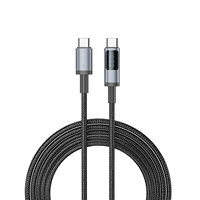 Cable de Carga Rápida Tuti de 100w, 1.2m, Cable de Datos USB Tipo C a C con Trenzado de Nailon para Teléfono con Pantalla, en Stock