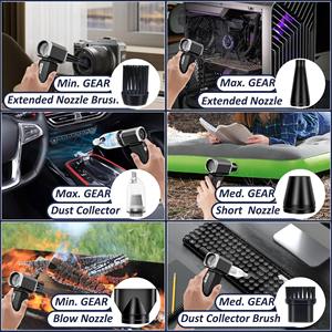 Ventilador de Alta Velocidad de 130000 RPM, Vientos Fuertes de 52 m/s, Soplador de Aire sin Escobillas, Potente Ventilador Turbo Jet de 4500 mAh, Aspiradora de Polvo, Carga Tipo C - Product Image 6