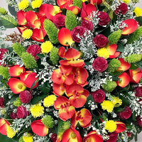 Tanaman Stem Bunga buatan, dekorasi pernikahan rumah Eropa, sentuhan nyata, bunga anggrek Phalaenopsis, bunga palsu