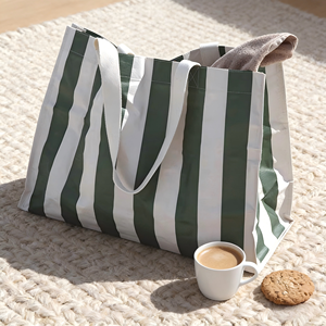 Hot selling reusable travel <b>large</b> capacity classic custom printed women's cotton canvas shopping <b>bag</b> - Product Image 5