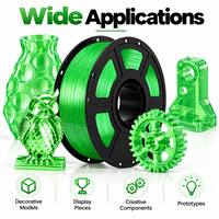 Filamen Printer 3D PETG Transparan Hijau Grosir 1KG Spool OEM Label Pribadi dari Produsen untuk Pesanan Massal