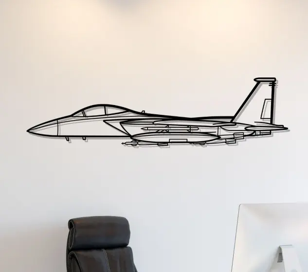 Silhouette d'avion en métal Art mural en métal Suspendu Décoration de salle à manger Salon Chambre Signes Décorations murales personnalisées