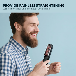 Customized OEM 3D Comfortable <b>Brush</b> Teeth Flat Straightening <b>Brush</b> Dual Voltage for Women Beauty Effortless Style Factory Direct - Product Image 6