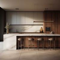 Meubles de cuisine Vermonhouzz, ensembles d'armoires de cuisine en bois massif, MDF laqué, prêt à assembler, style moderne