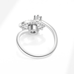 Anillos abiertos giratorios vintage con ojo turco, microincrustaciones de circonita azul, de cobre, anillos para aliviar la ansiedad, joyería para mujer - Product Image 5
