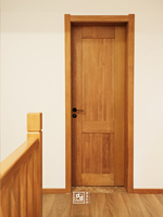 Porte coulissante intérieure en bois massif de style japonais du milieu du siècle, isolation acoustique, garantie 5 ans, pour chambre, salle de bain, villa, par DD Woodworks