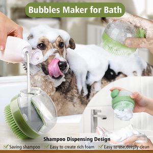 Juego de cepillos depuradores de baño de cerdas de silicona suave para perros de pelo largo y corto, gatos, baño de masaje para el cuidado de mascotas para uso en el baño - Product Image 3
