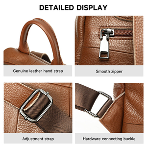 WESTAL Zaino da Viaggio in Vera Pelle per Donne e Ragazze, Borsa per Scuola e Università, Zaino per <span class=keywords><strong>Tablet</strong></span> da 9,7 Pollici, Zaino in Pelle da Donna - Product Image 5