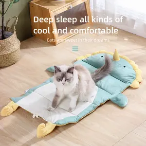 Pique-nique de voyage pliable chat chien tapis de lit pour voyage et extérieur taille personnalisée
