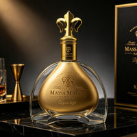 Bouteilles en verre de 750 ml pour l'emballage de spiritueux, de tequila, de brandy, de vin, avec bouchon en liège disponible en capacités de 500 ml, 700 ml, 1000 ml, emballées dans des cartons