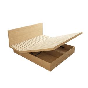 Modern Solid Wood <b>Bed</b> Base with <b>Lifting</b> Storage - Product Image 3
