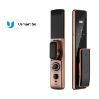 Caméra Wi-Fi haute sécurité, serrure de porte intelligente, reconnaissance d'empreintes digitales, reconnaissance faciale, mot de passe, carte IC, stockage dans le cloud pour portes en bois/aluminium