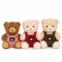 Adorable Ours en Peluche à Bretelles, Doux et Rembourré, en Fausse Fourrure de Lapin, Remplissage Coton PP, Plusieurs Tailles et Couleurs pour Adolescents