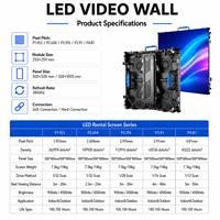 P2.976 Dış Mekan Konser LED Ekranı 500x500mm 4K IP65 Su Geçirmez 4500 Parlaklık Kiralık Video Duvar Paneli Sahne Arkası için