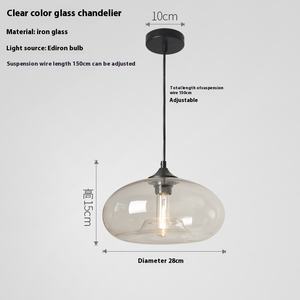Lustre en verre coloré de personnalité créative moderne pour lampe de comptoir de bar de petite taille de <span class=keywords><strong>restaurant</strong></span> - Product Image 6