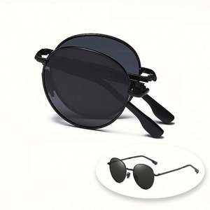 Gafas de Sol Plegables Redondas de Metal con Protección UV400 para Conducir, Polarizadas, para Hombre y Mujer, Moda 2023 - Product Image 1