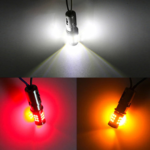27 SMD 3030 12V Xe dẫn ánh sáng W21/10W W21W 1156 1157 màu đỏ hổ phách 7443 7440 T20 đèn tín hiệu lần lượt luz Para tự động BA15S dẫn bóng đèn - Product Image 5