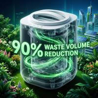 Penghancur Sampah Dapur Motor DC Listrik Senyap dengan Ruang Penggilingan Stainless Steel Kontinu Teknologi Multigrind untuk Sampah Makanan