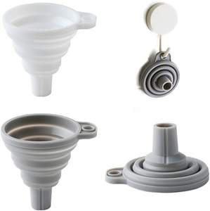 Funil De Silicone De Grau Alimentício Bpa Óleo Livre Água Líquido Mudança Preenchimento Transferência Universal Funil Dobrável Funil De Silicone Dobrável - Product Image 5