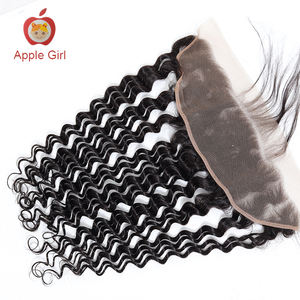 Oreja a oreja 13x4 Cierre frontal de encaje Cabello humano Cierre frontal de encaje suizo
Cabello ondulado brasileño recto Remy Apple Girl - Product Image 3