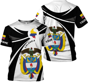 Camisas Personalizadas de Columbia, Camisas de Verano, Chemise Colombie Pour Hommes, Camisetas Colombianas - Product Image 1