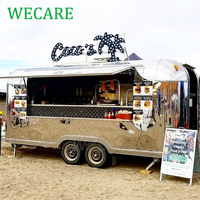 Mobile Mobile Truck WECARE CE Airstream Catering Mobile Kitchen Food Truck Trailer Cart Street Snack Foodtruck For Sale Europe