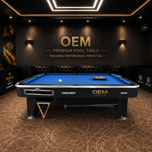 Mesa de Billar Americana de Lujo Vicenroy para Torneos, con Bolsillos de Cuero Genuino, Retorno de Bolas, Madera Contrachapada Sólida, Diseño Personalizado, Venta al por Mayor B2B - Product Image 1