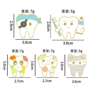 بروش أسنان لطيف من المينا لطبيب الأسنان دبوس معدني لطية صدر السترة العناية بعيادة الأسنان شارة هدية عن طريق الفم لديكور موحد - Product Image 4