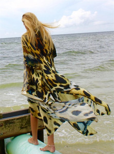 Kimono De Playa con estampado De tigre para mujer, Túnica De verano, cárdigan abierto, cubierta De Bikini - Product Image 4