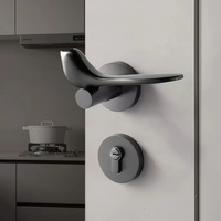 Nouvelle conception moderne, poignée de porte magnétique silencieuse en forme d'oiseau argenté pour chambre, salle de bain, cuisine, maison