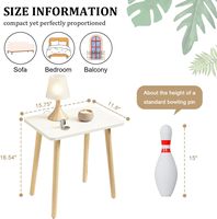 Table basse moderne en bois, petite table d'appoint, montage facile, table d'appoint compacte pour salon, chambre à coucher, meubles de salon
