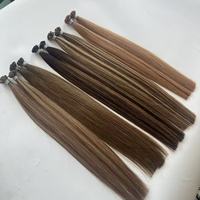 Nouvel Arrivage Extensions de Cheveux Russes 100% Vierge Remy Lisses à Pointe Plate Double Drawn Pré-Collées 30 Pouces Cheveux d'un Seul Donneur Personnalisables