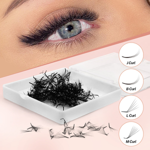 Especialidad personalizada Pro Made Lash Curls J <span class=keywords><strong>L</strong></span> <span class=keywords><strong>M</strong></span> B cURL Premade Fans <span class=keywords><strong>M</strong></span> <span class=keywords><strong>L</strong></span> Curl Lash Trays Promade Lashes - Product Image 1