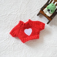 Mini peluche moelleuse et douce, poupée de dessin animé DIY, super idole, chien, ours, vêtements mignons, pull, bouton, accessoires de tenue