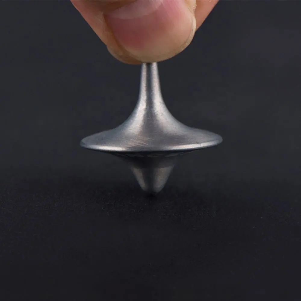 HUAMJ Small Cyclone Antistress Hot Movie Totem Spinning Top Fidget Toys of Silver Accurate Forever Spinning Top Metal