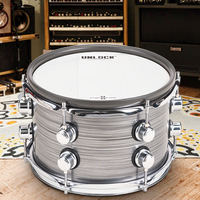 Tom de Batería Profesional Gris de 8 Pulgadas con Carcasa Duradera, Precisión de Estudio y Tono Neutro, Versátil para Roland/Yamaha/Alesis, con Parche de Malla