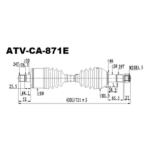 Arbre de transmission d'essieu arrière OE pour Can-Am (2019-2025) Maverick Sport <span class=keywords><strong>DPS</strong></span>/Max Sport <span class=keywords><strong>DPS</strong></span>/<span class=keywords><strong>700</strong></span> <span class=keywords><strong>DPS</strong></span> UTV ATV Nouveau numéro de pièce - Product Image 2