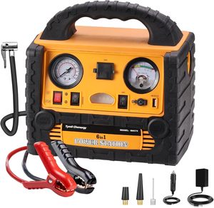 Avviatore d'Emergenza per <span class=keywords><strong>Auto</strong></span> 12V 8Ah 600A di Picco con Presa USB-A 12V DC, Inverter 160W, Presa 110V AC, 2 Porte <span class=keywords><strong>Accendisigari</strong></span> e Luce da Lavoro LED - Product Image 2