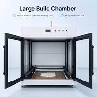 Imprimante 3D industrielle automatique grand format pour usage en usine, volume d'impression de 1 mètre, technologie FDM, plateau chauffant en alliage d'aluminium et verre trempé