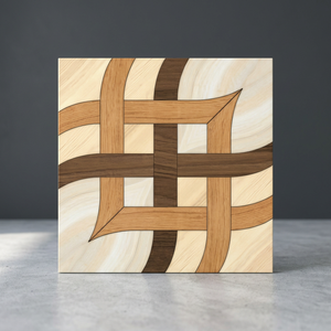 Carreaux de bois en mosaïque 3D effet vague, 30x30cm, décoration murale intérieure, motif emboîtable, carreaux de sol pour garage. - Product Image 4