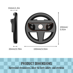 <strong>Wheel</strong> Controller for <strong>Nintendo</strong> <strong>Switch</strong> Wireless Racing 2-in-1 Pack Pair <strong>Steering</strong> <strong>Wheel</strong> Handle for Joystick Game Accessories - Product Image 6