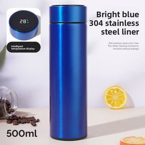 X527 Custom 100pcs 500ml 304 Stainless Steel Led Display Smart Cup With Double Wall <b>Filter</b> Child Gift Straight Tumbler <b>Bottle</b> - Product Image 2